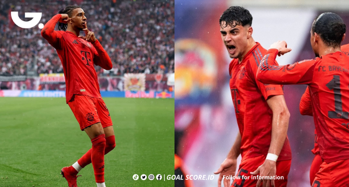 Pemain Bayern Munich merayakan gelar juara Bundesliga ke-33 tahun 2025